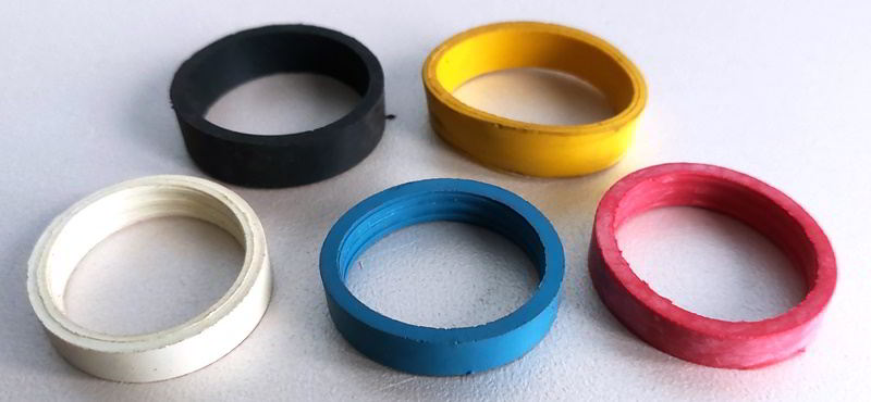 Flipper rubbers in different colors