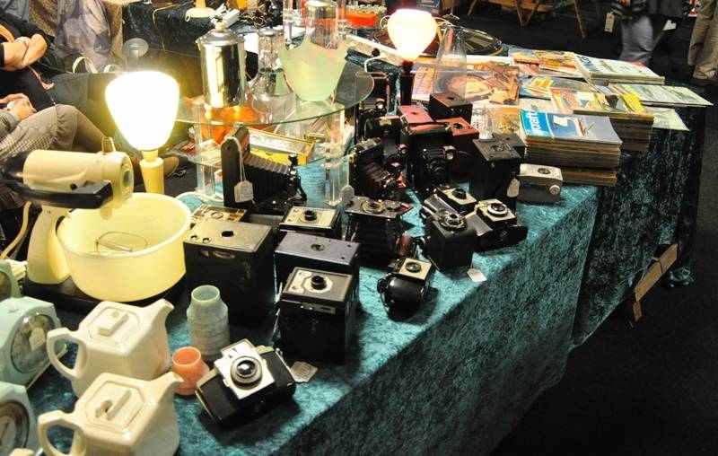 vintage cameras and adult magazines